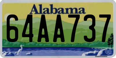 AL license plate 64AA737