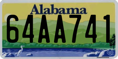 AL license plate 64AA741