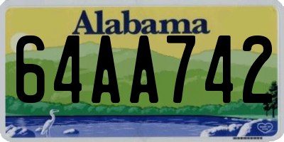 AL license plate 64AA742