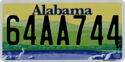 AL license plate 64AA744