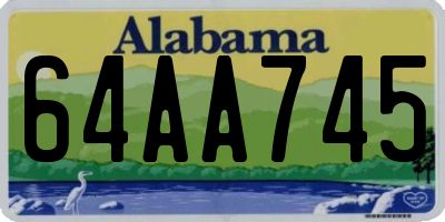 AL license plate 64AA745