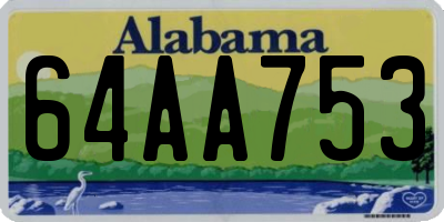 AL license plate 64AA753