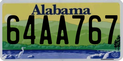 AL license plate 64AA767