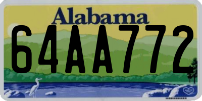 AL license plate 64AA772