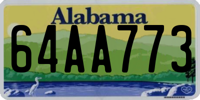 AL license plate 64AA773