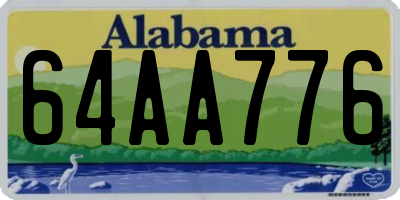 AL license plate 64AA776