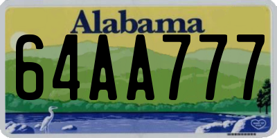 AL license plate 64AA777