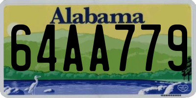AL license plate 64AA779