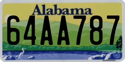 AL license plate 64AA787