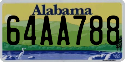 AL license plate 64AA788