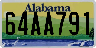AL license plate 64AA791