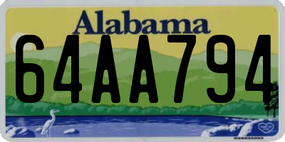 AL license plate 64AA794