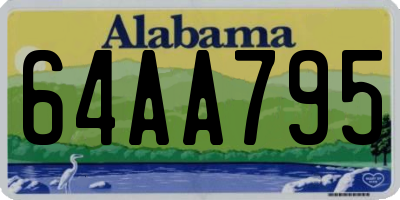 AL license plate 64AA795