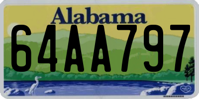 AL license plate 64AA797