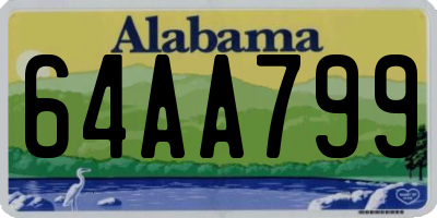 AL license plate 64AA799