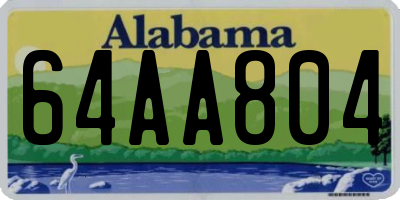 AL license plate 64AA804