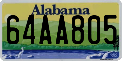 AL license plate 64AA805