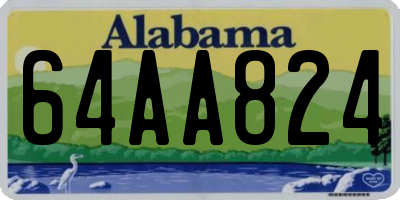 AL license plate 64AA824