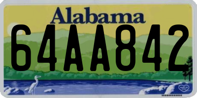 AL license plate 64AA842