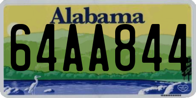 AL license plate 64AA844