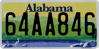 AL license plate 64AA846