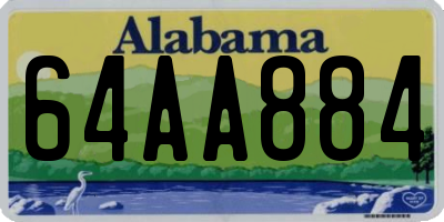 AL license plate 64AA884