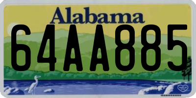 AL license plate 64AA885