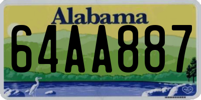 AL license plate 64AA887