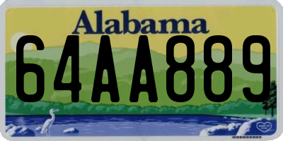AL license plate 64AA889
