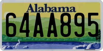 AL license plate 64AA895