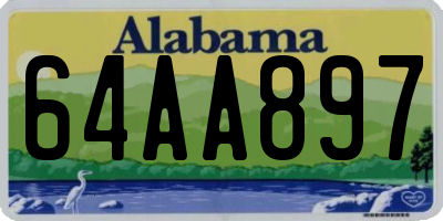 AL license plate 64AA897