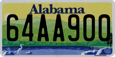 AL license plate 64AA900