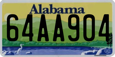 AL license plate 64AA904