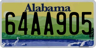 AL license plate 64AA905