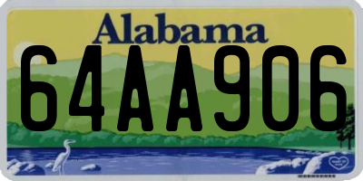 AL license plate 64AA906