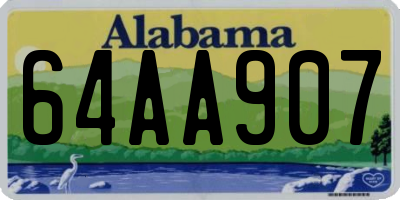 AL license plate 64AA907