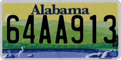 AL license plate 64AA913