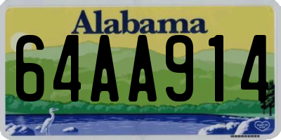 AL license plate 64AA914