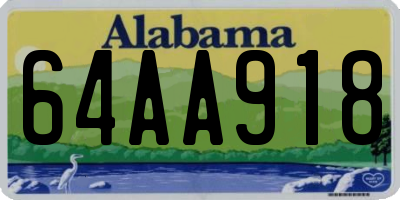 AL license plate 64AA918
