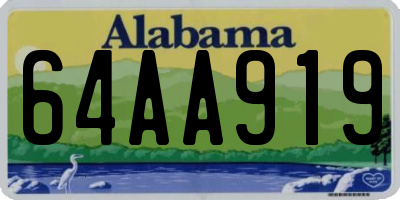 AL license plate 64AA919