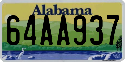 AL license plate 64AA937