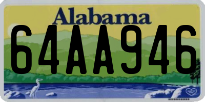 AL license plate 64AA946