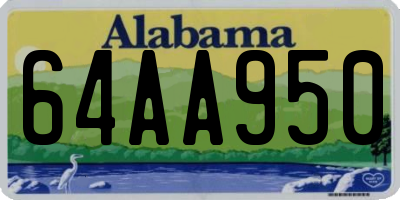 AL license plate 64AA950