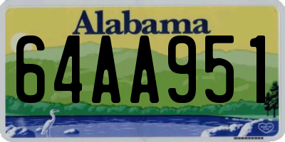 AL license plate 64AA951