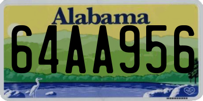 AL license plate 64AA956