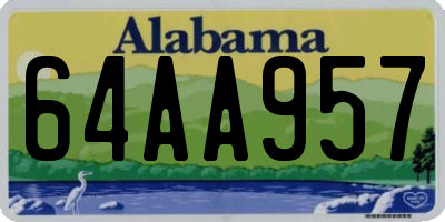 AL license plate 64AA957