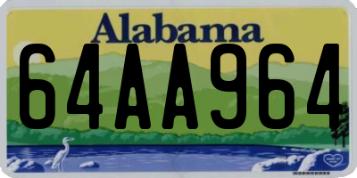 AL license plate 64AA964