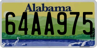 AL license plate 64AA975