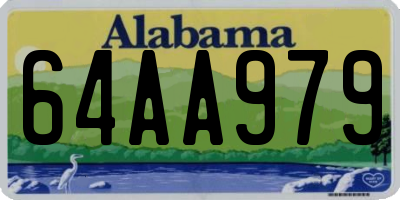AL license plate 64AA979