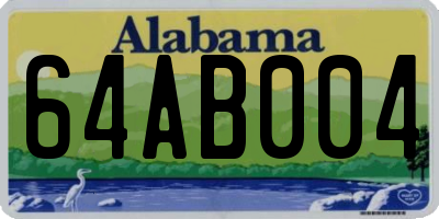 AL license plate 64AB004